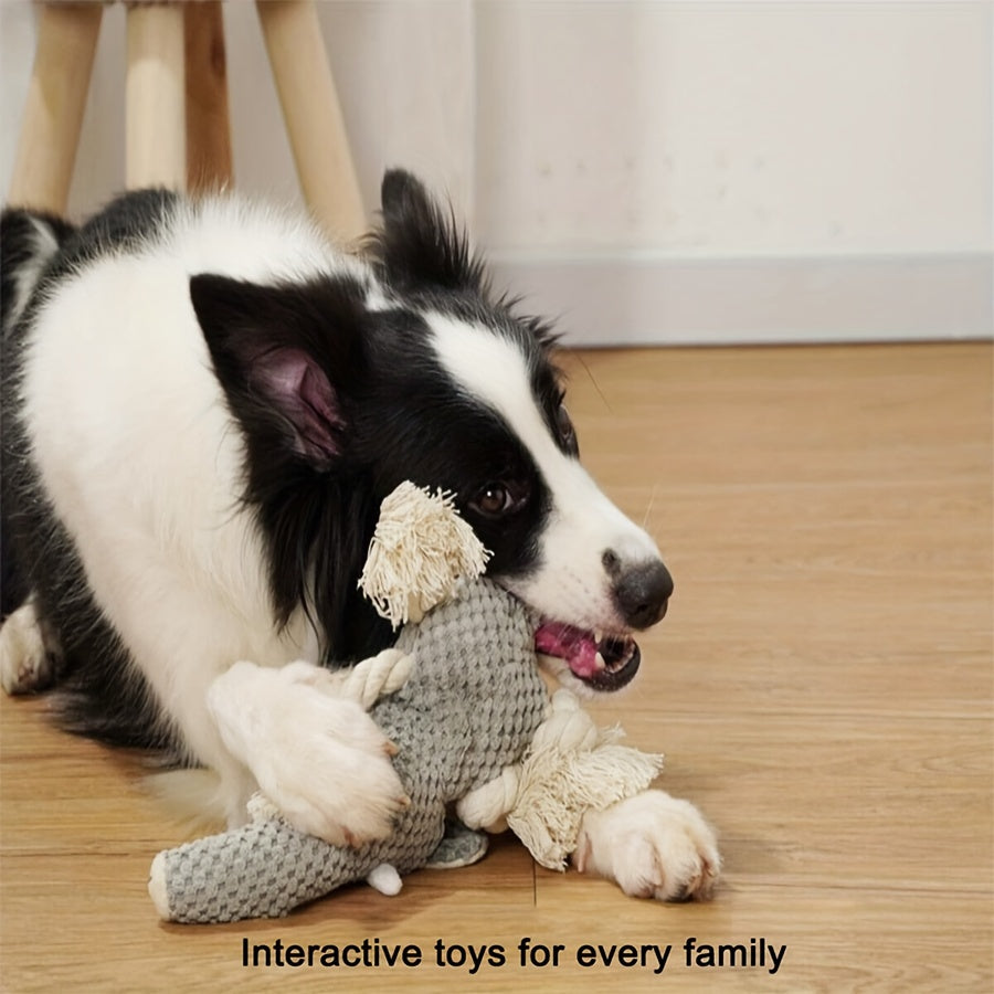 1/3pcs, Large Dog Toy, Bite-Resistant and Sound-Producing Plush Toy, Lion, Wolf, Elephant Cartoon Pet Toy, Dog Companion to Relieve Boredom, Teeth Grinding and Cleaning, Squeaky Dog Chew Toy, Suitable for All Sizes of Dogs