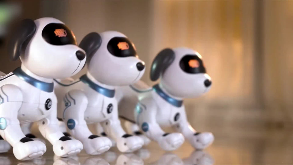 1pc ToyleFun Interactive Robot Dog with Remote Control, Voice Command, Dance & Song Functions, Rechargeable Battery, Infrared Sensing, LED Lights - ABS Resin Electronic Pet Toy for Kids