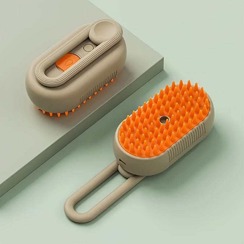 [Steam Massage Comb] 3in 1 No-Rinse Steam Massage Comb - Pet Grooming Brush for Cats and Dogs - Floating Hair Removal Comb, One-Touch Brush for Daily Grooming, Pet Care Electric Spray Massage, USB Charging Cat Comb