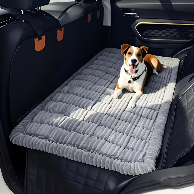 [Large Car Dog Seat Cushion] Non-Slip Thickened Fabric Large Car Dog Seat Cushion | Ergonomic Design, Machine Washable Pet Bed for Back Seat, Comfortable & Durable Car Ride for Dogs
