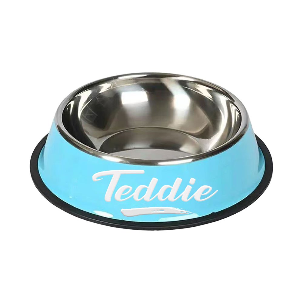 1pc Personalized Stainless Steel Dog Bowls - Non-Slip Custom Pet Feeding Dishes - For Dogs - Ideal for New Year Gifts