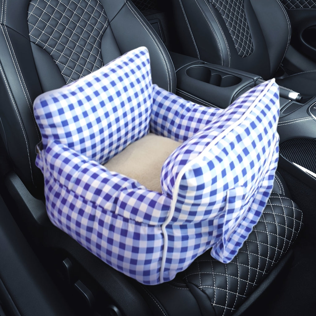 Dog Carrier Car Seat for Dogs & Cats - Portable Warm Travel Pet Bed with Safety Hook & Buckle, Handheld/Shoulder Strap, Fits Car Front/Back Seat, Suitable for Fall/Winter, Christmas Gift