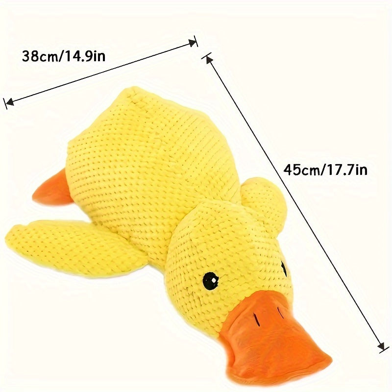 Squeaky Plush Duck Dog Toy - Durable Chew and Play Companion for Medium Breeds, Soft Interactive Pet Toy