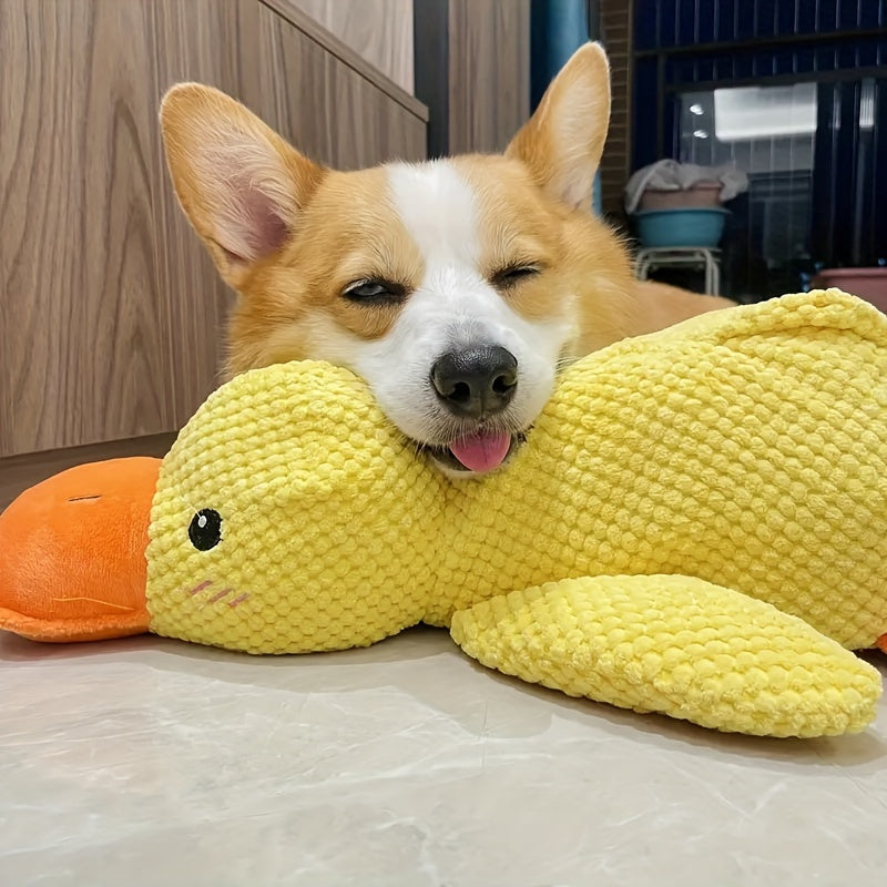 Squeaky Plush Duck Dog Toy - Durable Chew and Play Companion for Medium Breeds, Soft Interactive Pet Toy