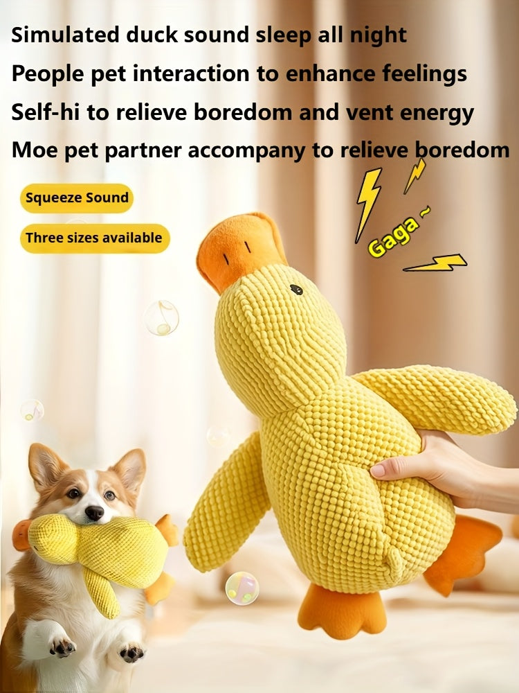 [Durable Plush] Durable Plush Squeaky Dog Toy | For All Dog Breeds | Plush | Squeaky, Chew Resistant, Interactive | Pet Toy | Without Battery