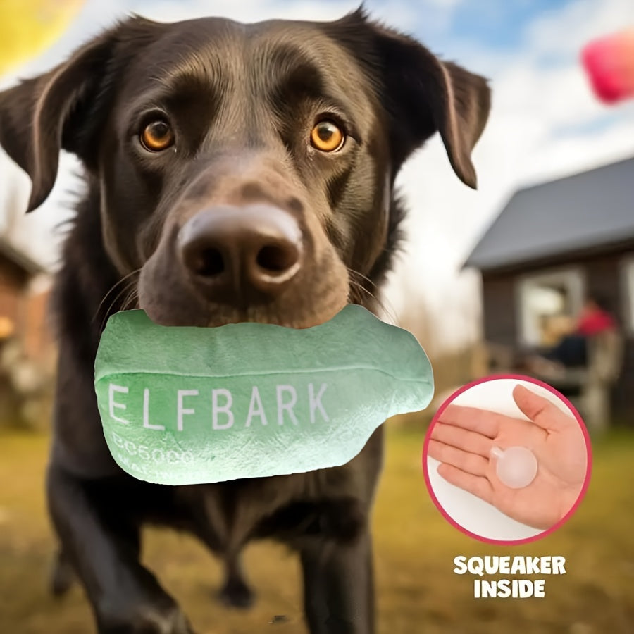 [For All Breed Sizes Dog Toy] Elfbark Plush Dog Toy, Squeaky Sound Dog Toy for Small, Medium, Large Dogs, Durable Bite-Resistant Pet Toy, Polyester, All Breed Sizes