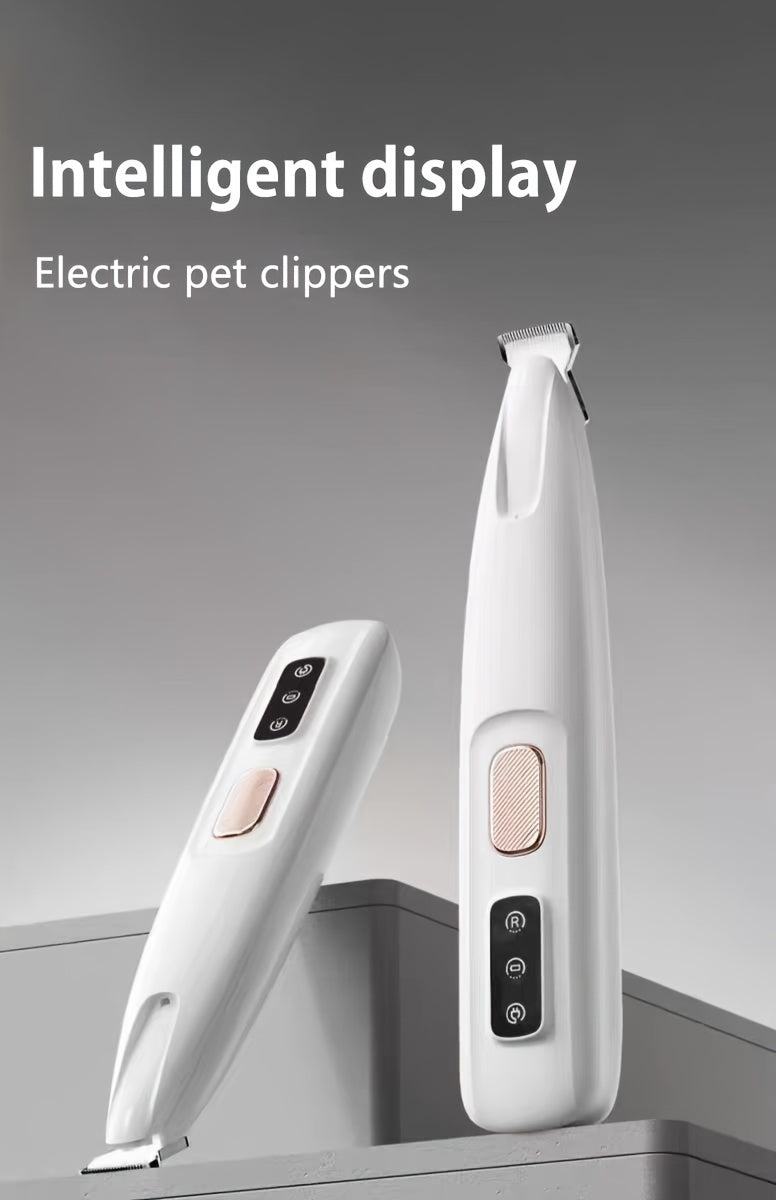 [Rechargeable Pet Clippers] Rechargeable Pet Grooming Clippers with LED Light | Safe Low Noise, Long Battery Life, Ergonomic Design for Cats and Small Dogs, Durable Plastic Construction