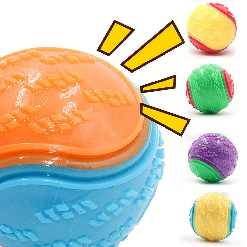 Rubber Dog Tennis Ball - Ideal for Aggressive Chewers, Interactive & Durable Pet Toy, Floats on Water, Random Color