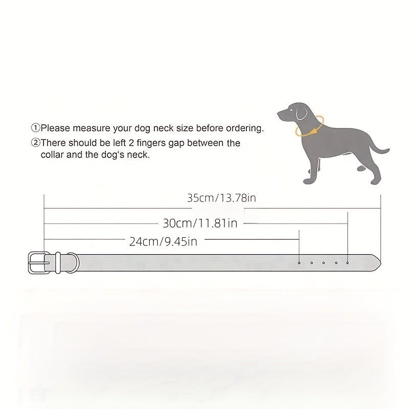 [Secure Fit] Custom Adjustable Pet Collar with Name & Phone Number Tag - Durable PU Leather Accessory for Cats & Dogs, Fits All Breeds, Multiple Colors (Red, Black, Yellow, Green)