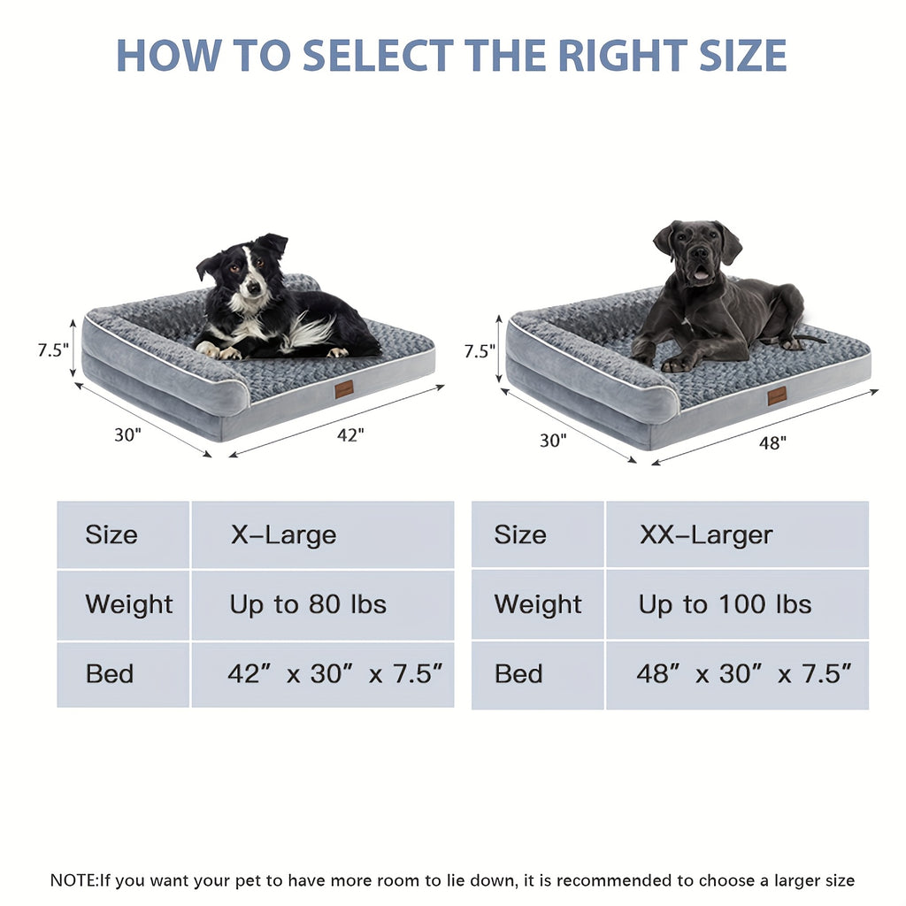 Orthopedic Dog Beds for Large Dogs, Extra Large Waterproof Dog Bed with Removable Washable Cover, Egg Crate Foam Pet Bed, XL Dog Crate Bed, dog beds large sized dog, large dog bed, large dog bed, dog beds for large dogs