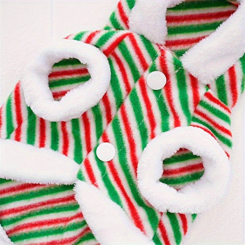 Set Of 2 Christmas Dog Hoodies, Winter Small Dog Outfits With Reindeer Antlers, Cute Polyester Pullover Pet Apparel – Hand Wash Only, Woven