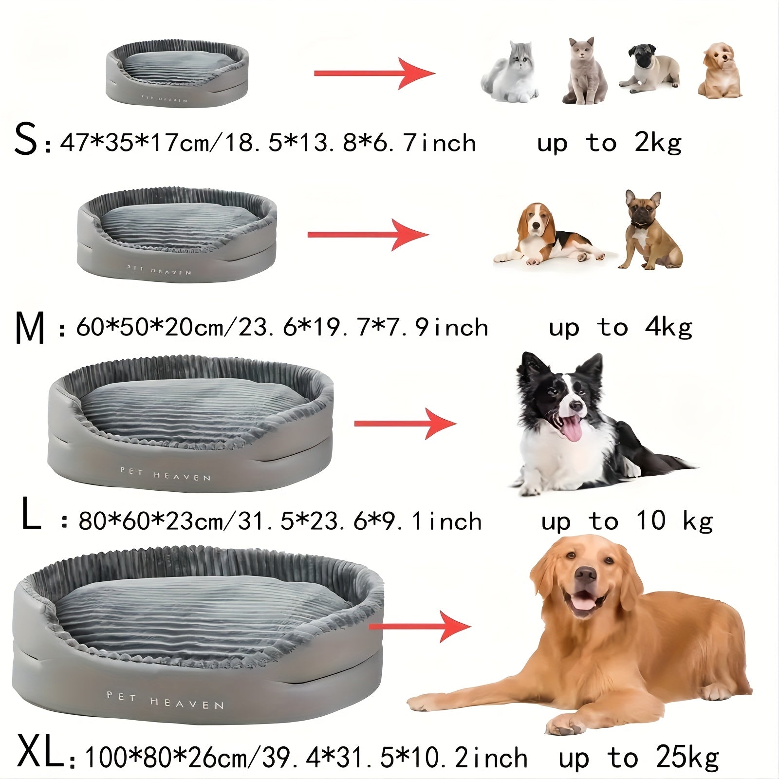 Deluxe Washable Dog Bed - Medium and Large, Double Side Optional, High and Low Side, All-season Detachable Mat, Warming Cozy Soft Pet Bed for Christmas Gift, Winter Warm Animals Sleeping Sofa