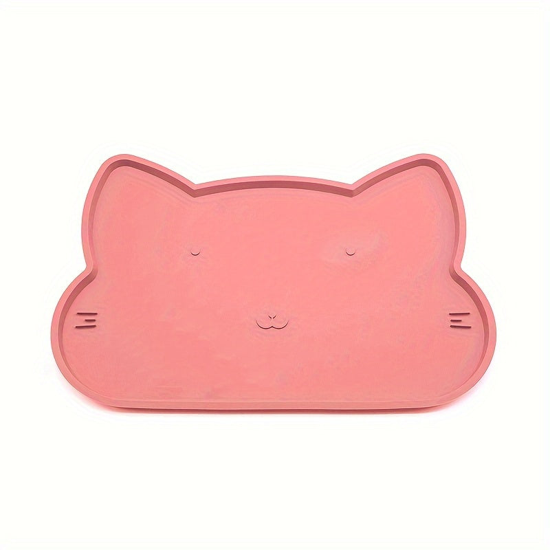[Silicone Pet Feeding Mat] Waterproof Non-Slip Silicone Pet Feeding Mat - 19x12 inches, Easy Clean Floor Placemat with Raised Edges for Cats & Dogs