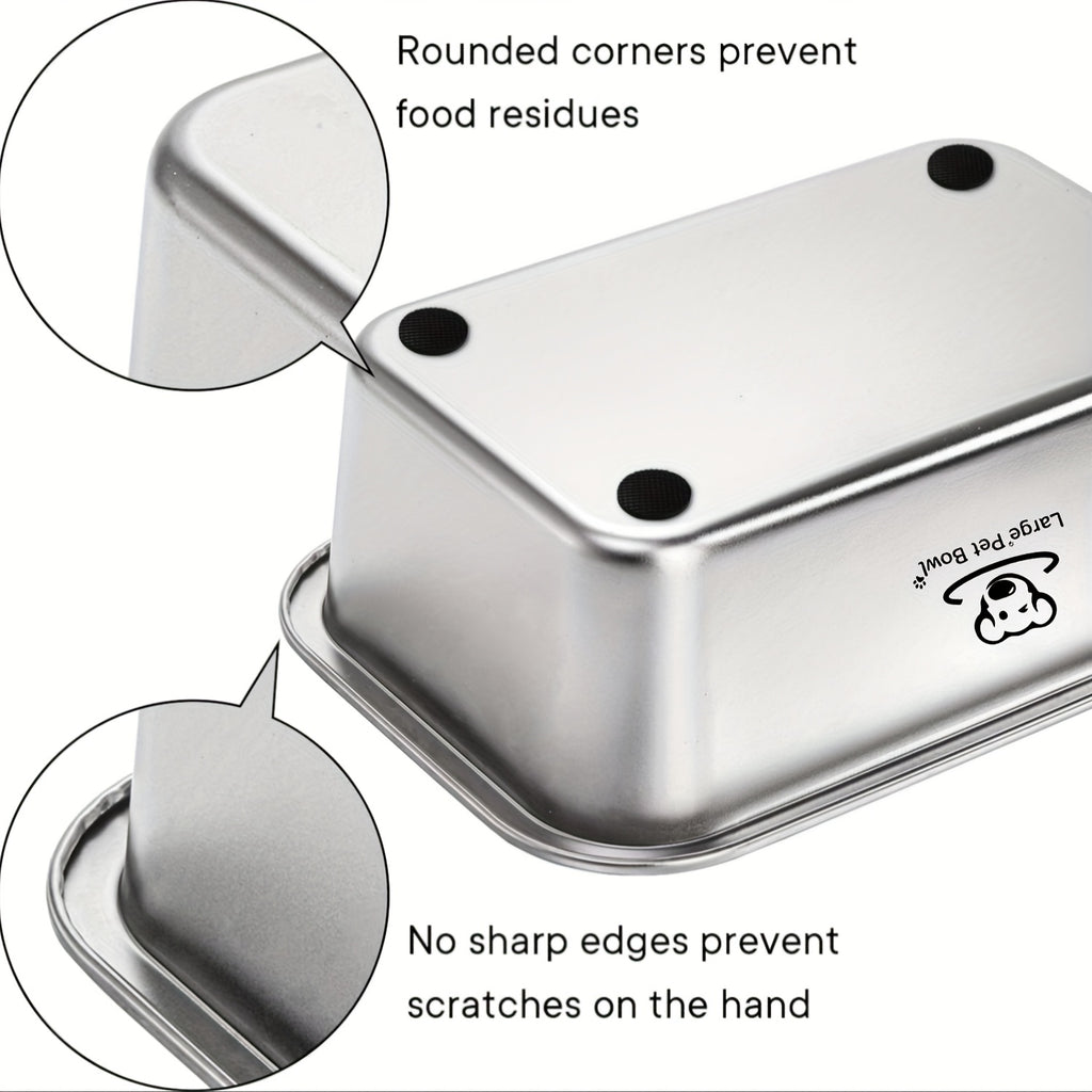 2-Pack Misofog Stainless Steel Dog Bowls for Large Dogs - 2.65 Gallon High Capacity Extra Large Food & Water Bowls with Non-Slip Rubber Base, Durable Easy-Clean Design for Hardwood & Tile Floors, Pet Feeding Essentials, Moder