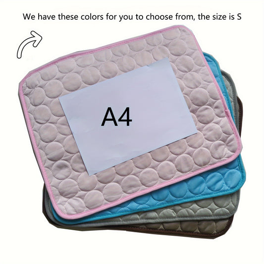 Cooling Dog Bed, Bite-Resistant Pet Mat, Breathable Ice Silk Cushion for Summer Comfort
