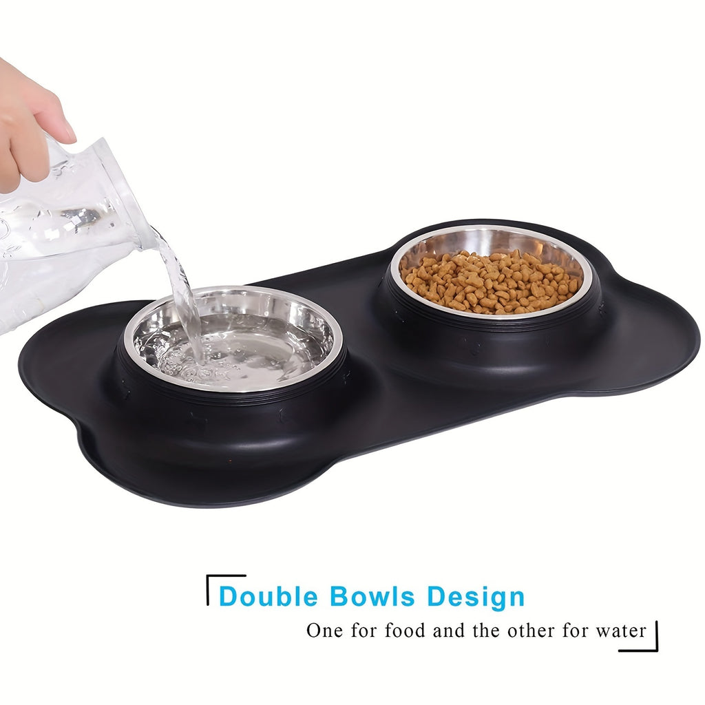 2-in-1 Dog Feeding & Watering Station