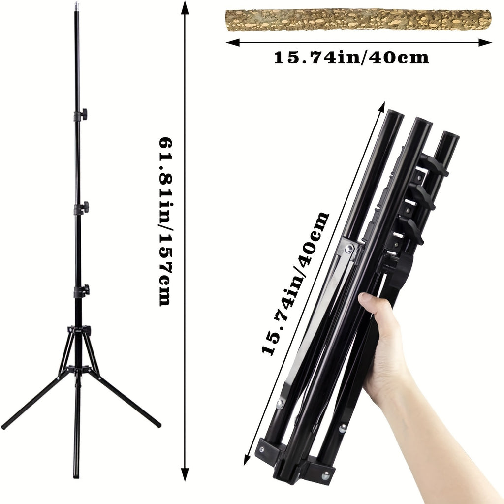1pc Adjustable 16-63 Inch Parrot Perch Stand, Bird Training Toy, Indoor And Outdoor Bird Stands For Small To Medium Birds