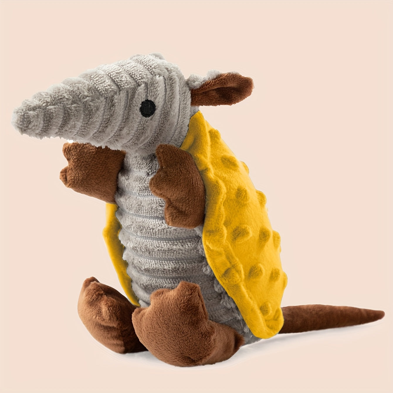 1pc Cartoon Armadillo Plush Dog Toy with Squeaker - Interactive Pet Toy for All Breeds and Sizes, Soft Fabric, Fun Self-Entertainment for Dogs and Cats