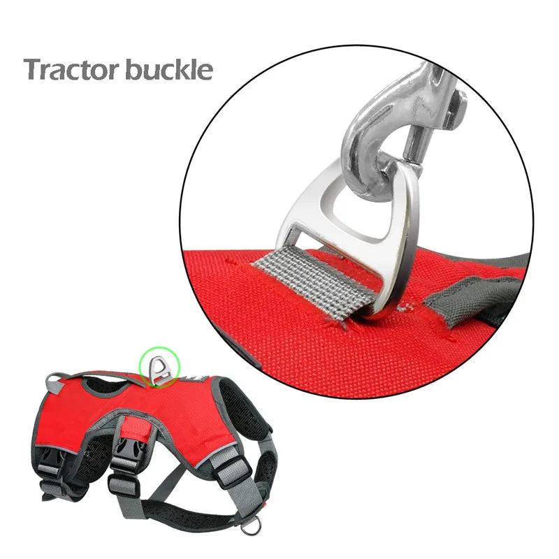 Pet Dog Harness Walk Vest For Big Large Dogs Adjustable Strong Outdoor Padded Travel Reflective Harness Pitbull Dropship Perro
