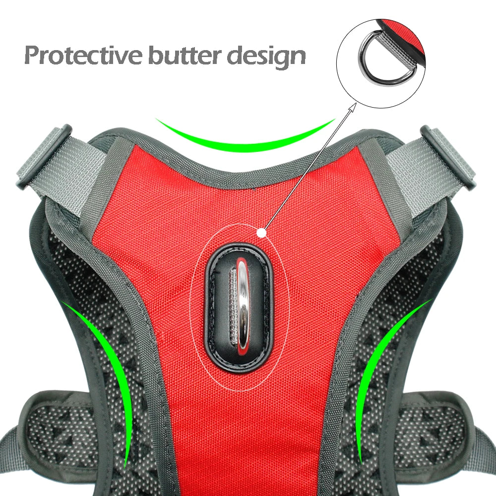 Pet Dog Harness Walk Vest For Big Large Dogs Adjustable Strong Outdoor Padded Travel Reflective Harness Pitbull Dropship Perro