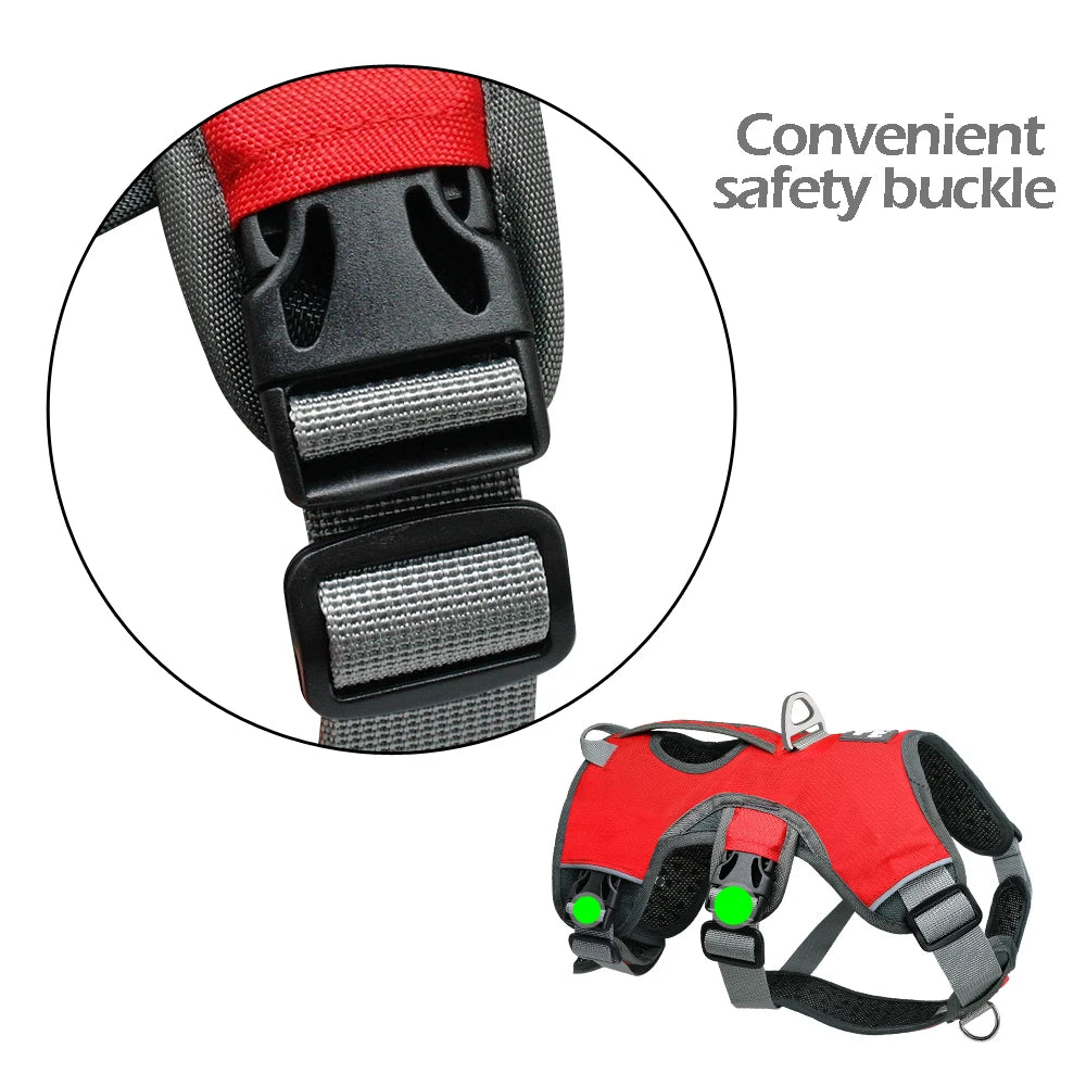 Pet Dog Harness Walk Vest For Big Large Dogs Adjustable Strong Outdoor Padded Travel Reflective Harness Pitbull Dropship Perro