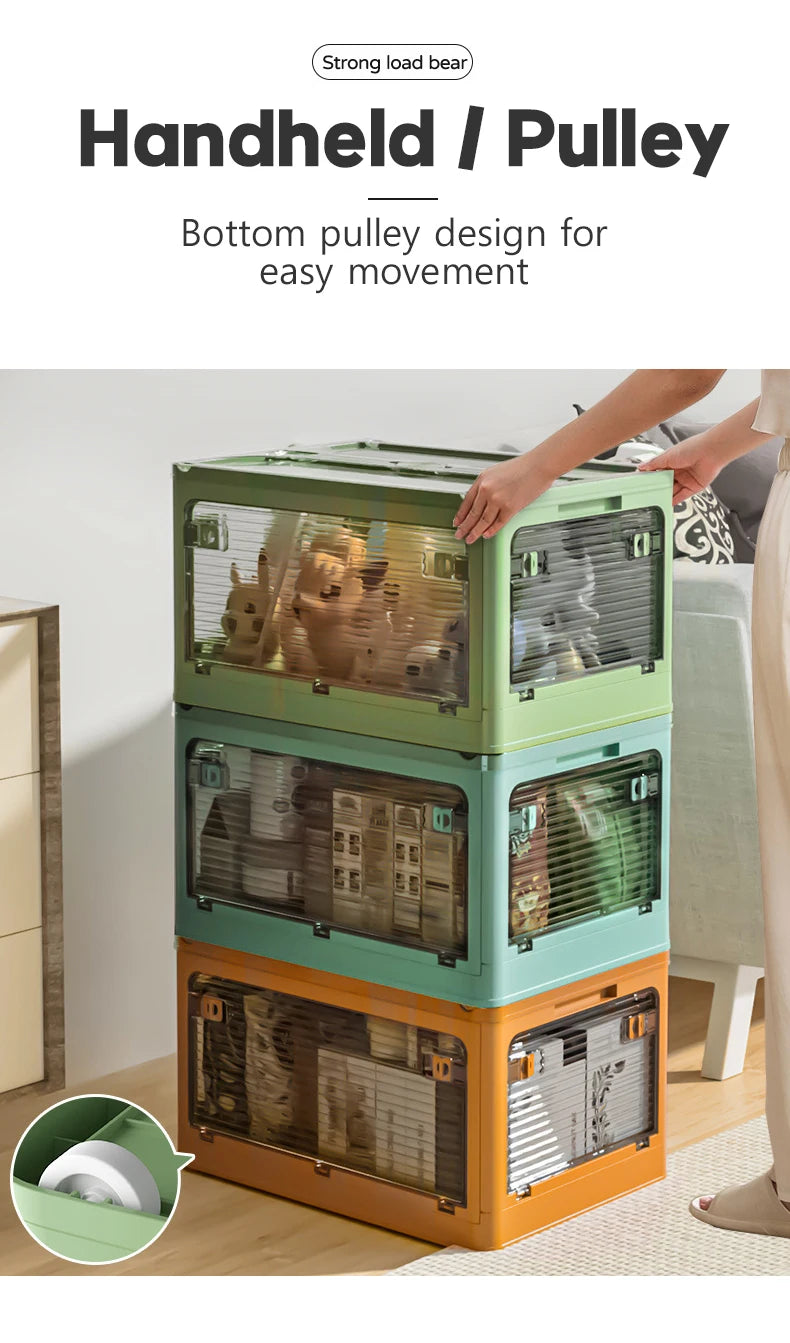 Home Folding Storage Box Student Book Box Five-door Pet Organizer Camping Car Backup Storage Box