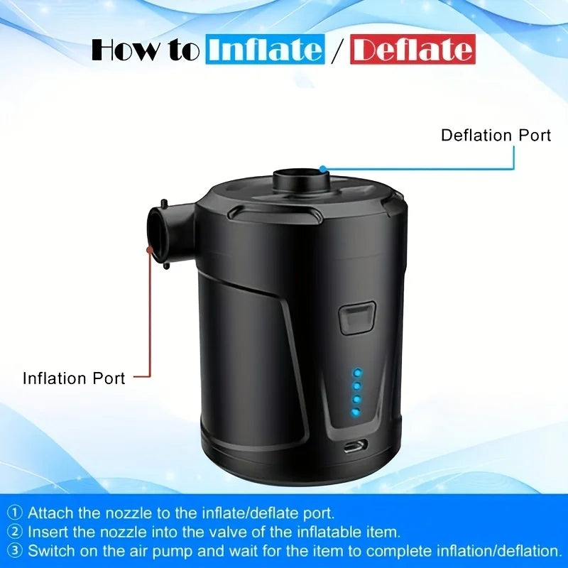Portable air pump outdoor camping air mattress swimming pool swimming ring inflatable sofa air pump home