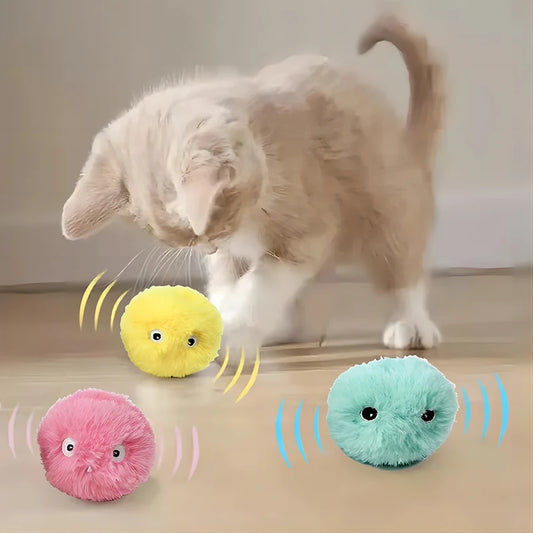 Juguetes inteligentes para gatos, pelota interactiva con hierba gatera, juguete de entrenamiento para gatos, pelota de juego para mascotas, suministros chirriantes para mascotas, productos de juguete para gatos, gatitos.