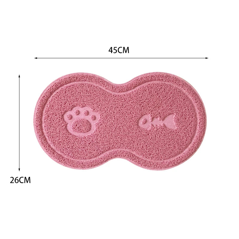 Cat And Dog Pet Mat Cute Cat Litter Pad Foot Mat Non-Slip Dish Bowl Food Feed Mat Pad Placement Pet Accessories