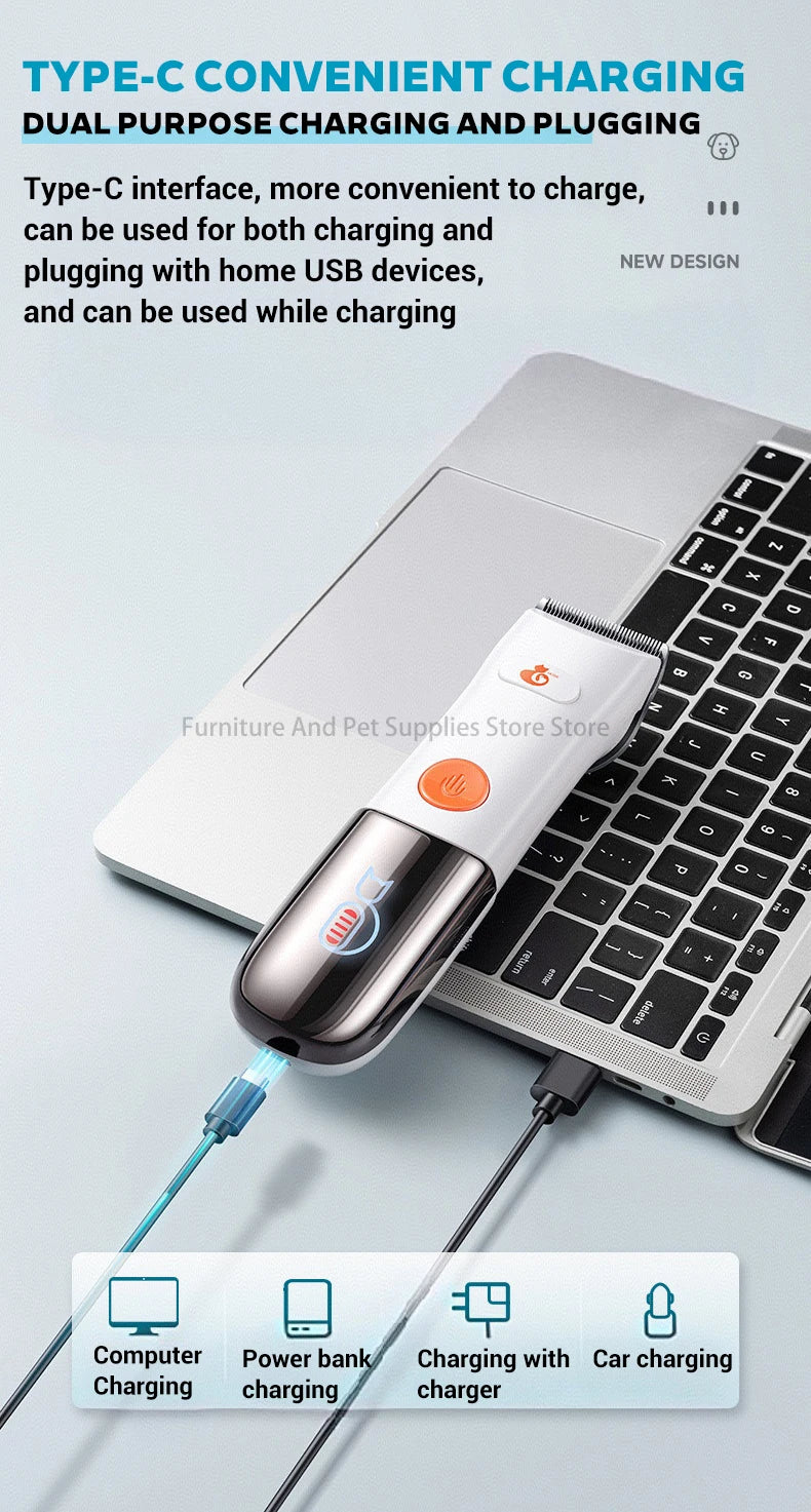 Electric Dogs Grooming Clipper Professional Hair Cutter for Pets Hair Trimmer Cordless Low Noise Shaver Cutter Machine Scissors