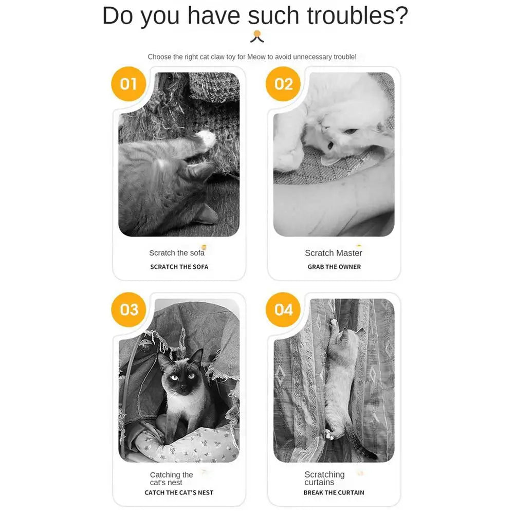 Oval Shaped Scratch Pad for Cats Sisal Scratching Cat Bed Multipurpose Pet Sleeping Mat Wear-Resistant Cat Scratch Bed Nest