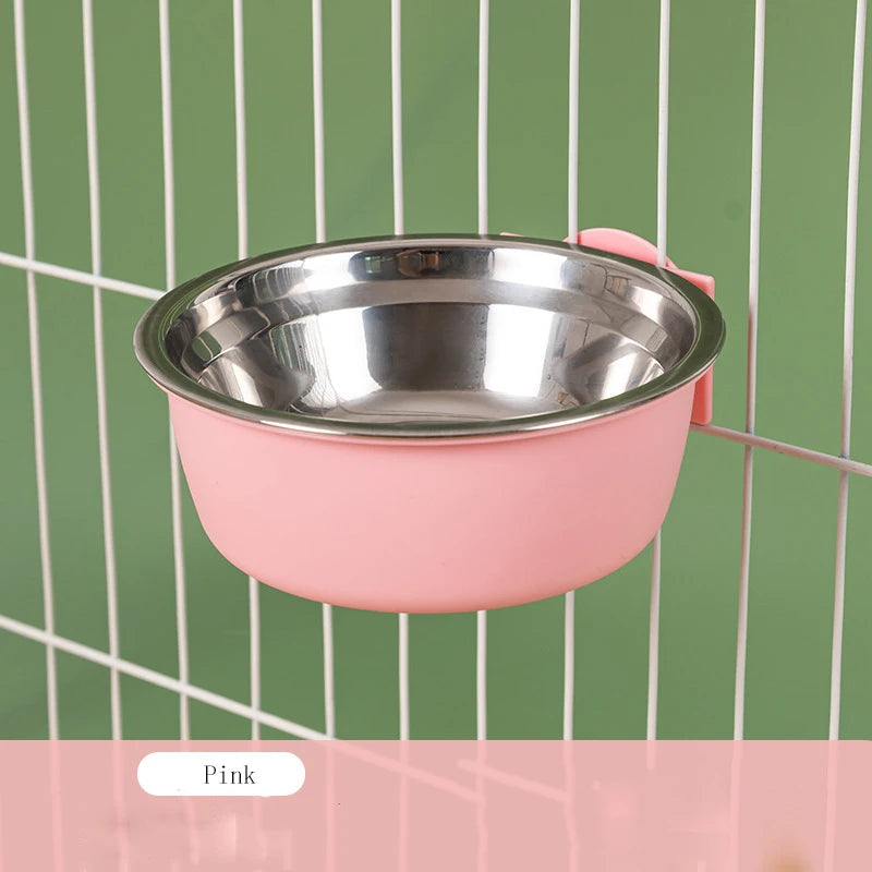 Automatic Pet Feeder with Hanging Bowl Water Bottle Food Container Dispenser for Puppy Cats Rabbit Birds Pet Feeding Product