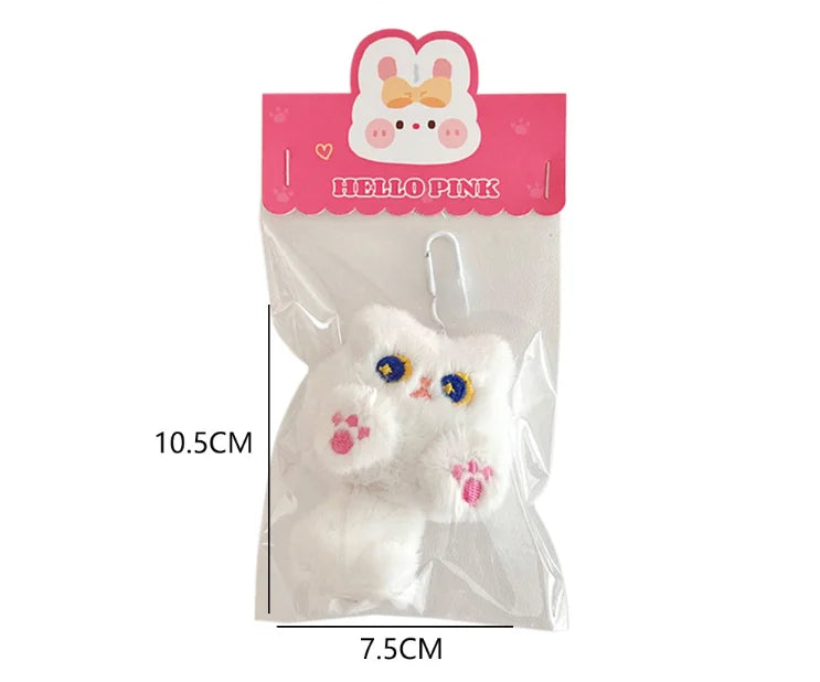 Cute Plush Cartoon Cat Doll Pendant Soft Cute Girl Backpack Decoration Pendant Doll Student Gift