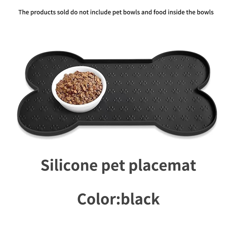 Black/apricot/pink/grey pet silicone mat, dog feeding mat, easy to clean silicone mat, dog food bowl mat, dog eating bowl mat