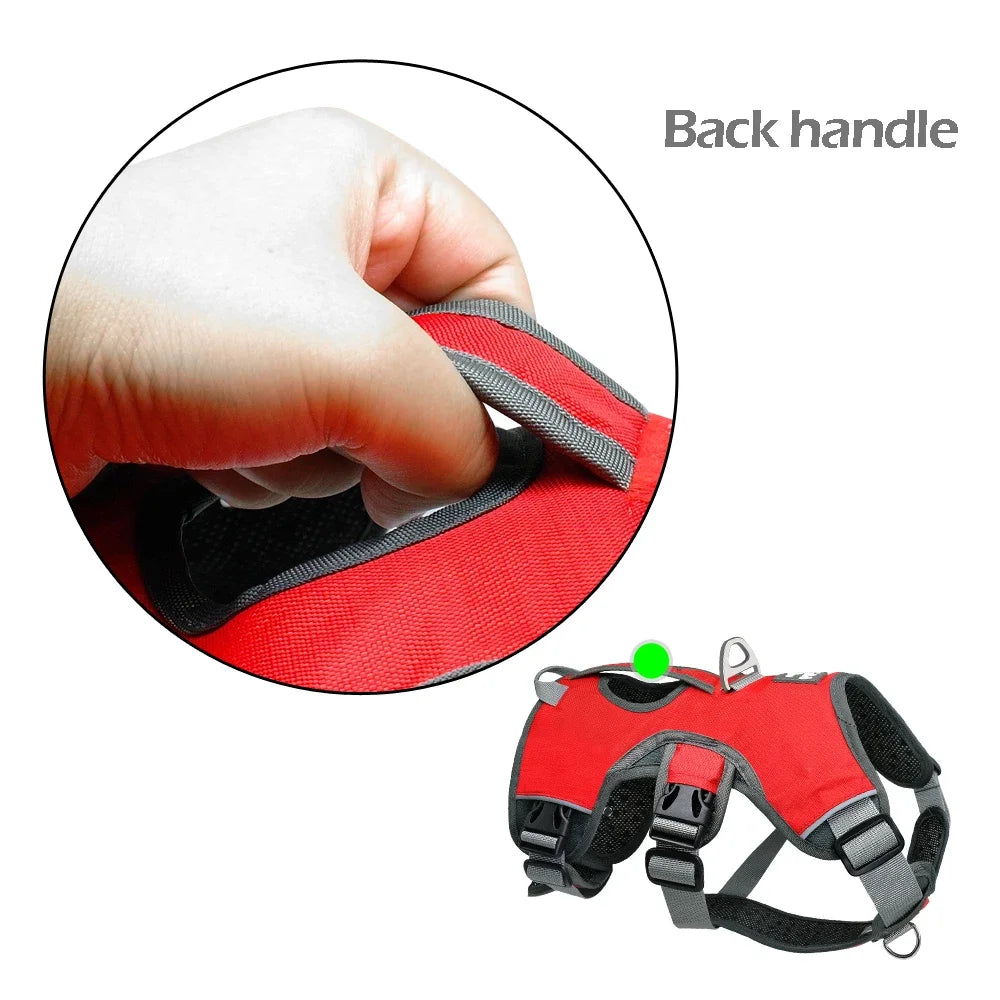 Pet Dog Harness Walk Vest For Big Large Dogs Adjustable Strong Outdoor Padded Travel Reflective Harness Pitbull Dropship Perro