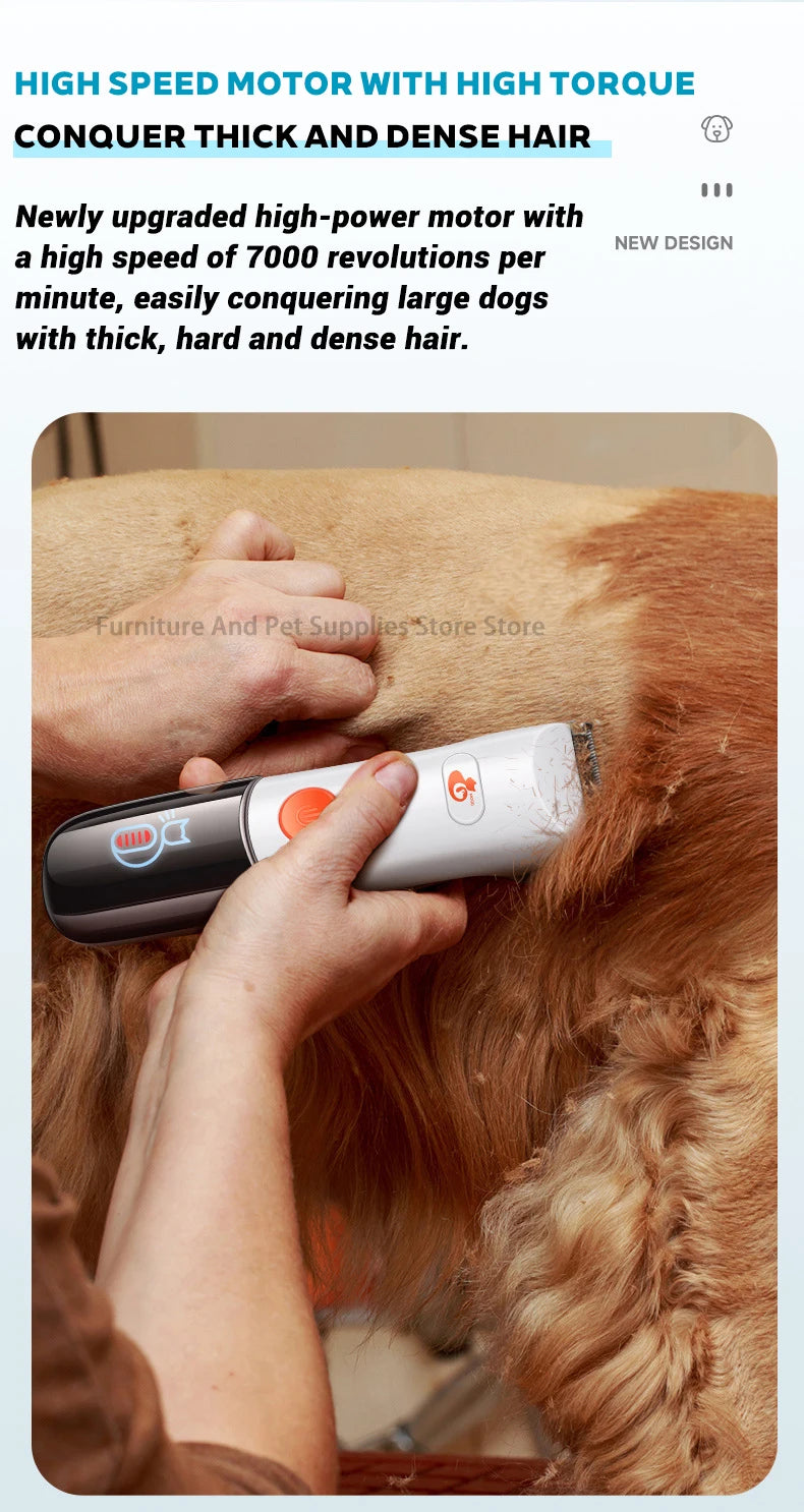 Electric Dogs Grooming Clipper Professional Hair Cutter for Pets Hair Trimmer Cordless Low Noise Shaver Cutter Machine Scissors