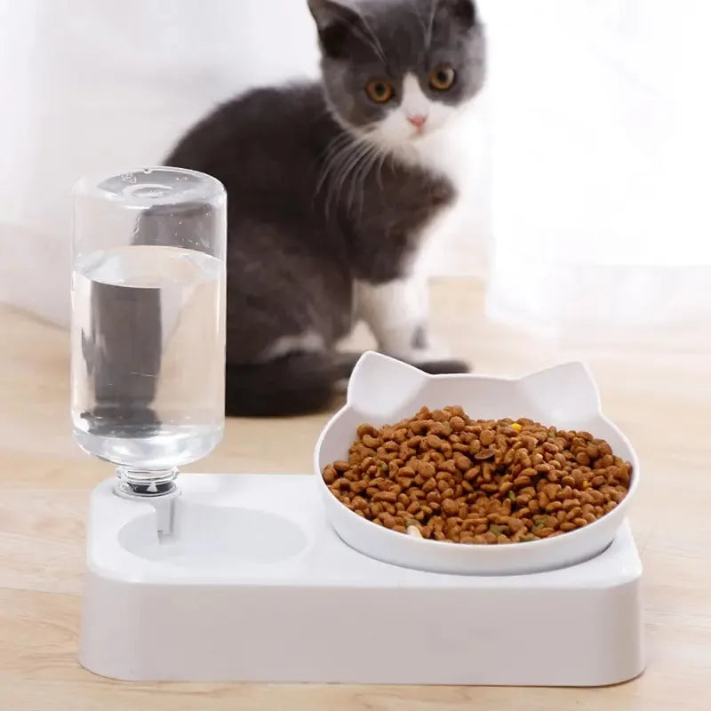 Gamelle pour animaux de compagnie, inclinable à 15 degrés pour protéger les vertèbres cervicales, distributeur automatique de nourriture pour chiens, fournitures d'alimentation pour animaux de compagnie