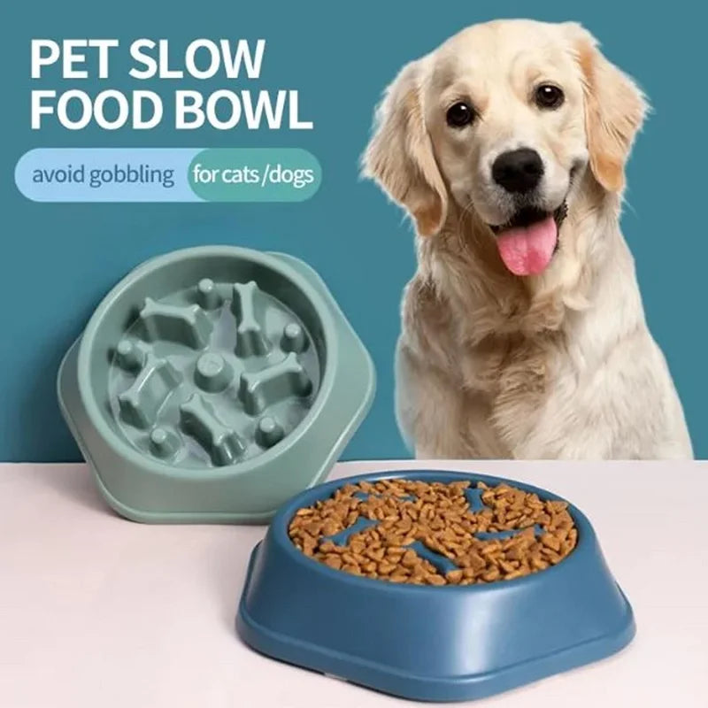 Slow Feeder Dog Bowl Non Slip Cat Dog Slower Food Feeding Dishes Large Small Medium Pet Slow Eat Dishes Puzzle Bowl Pet Supplies
