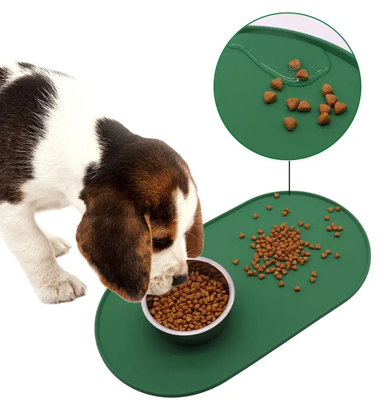 Pet Silicone Food Mat Placemat Waterproof Prevent Spills Dog Feeding Mats Easy to Clean Non-Slip Pet Feeding Water Supplies