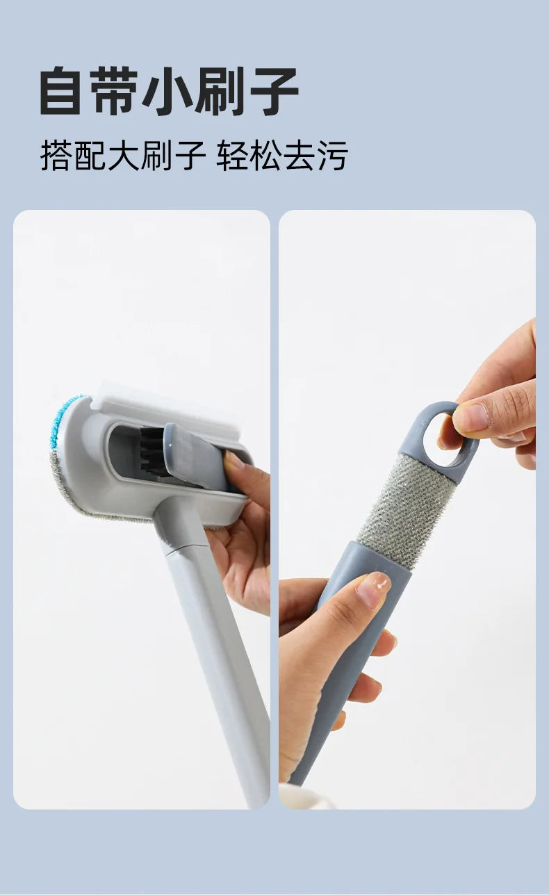 Long Handle Pet Hair Remover Brush Static Cat Hair Cleaner for Carpets Cat Trees Beds Ideal for Cat Furniture Cleaning