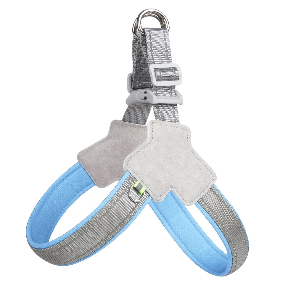 Pet Harness Reflective Outdoor Puppy Chest Strap With D-Ring For Small Dogs Cats Breathable Adjustable Vest Bulldog Supplies