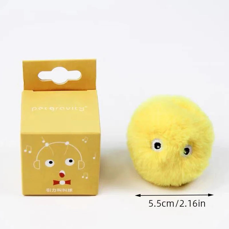 Pelota interactiva inteligente para gatos, juguete de peluche eléctrico con hierba gatera para entrenamiento, juguete con sonido táctil para mascotas, pelota de juguete con chirrido.