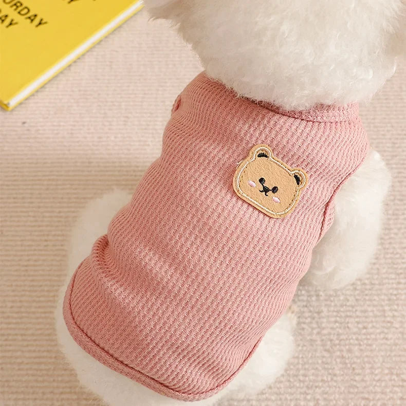 Summer Cool Dog Clothes New Dogs Pet Vest For Puppy Breathable Vest T-shirt Costume Bulldog Dog T-shirt Outdoor Pets Clothing