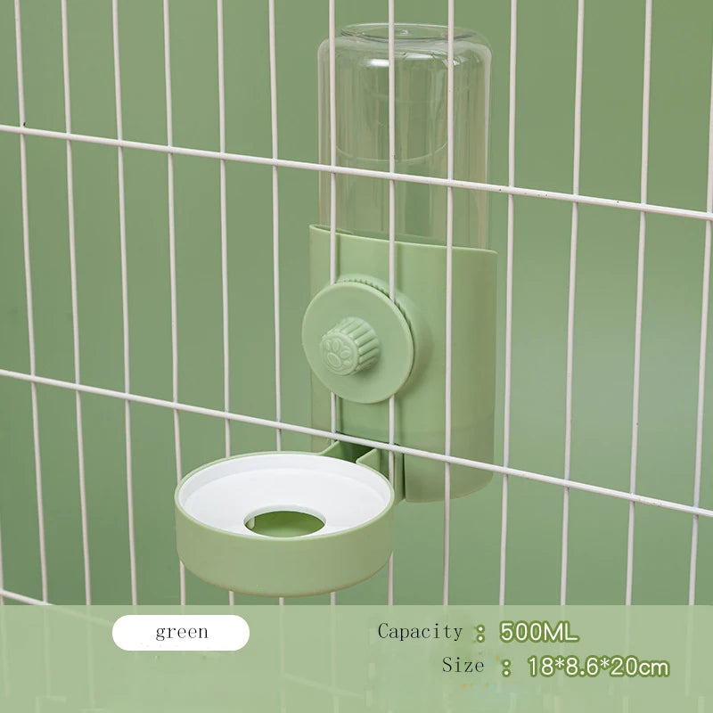 Automatic Pet Feeder with Hanging Bowl Water Bottle Food Container Dispenser for Puppy Cats Rabbit Birds Pet Feeding Product