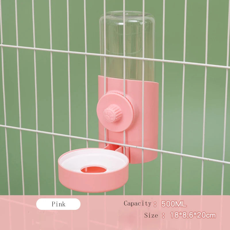 Automatic Pet Feeder with Hanging Bowl Water Bottle Food Container Dispenser for Puppy Cats Rabbit Birds Pet Feeding Product