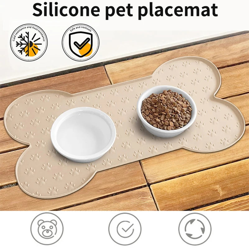 Black/apricot/pink/grey pet silicone mat, dog feeding mat, easy to clean silicone mat, dog food bowl mat, dog eating bowl mat