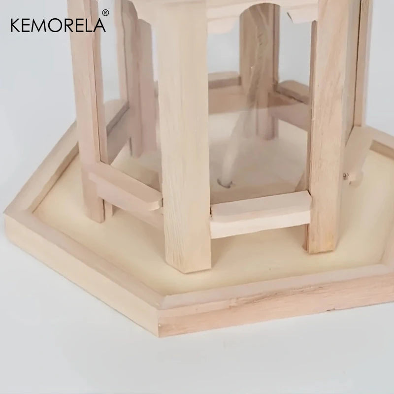 KEMORELA Wooden Bird Feeder House 1PCS Outdoor Decorative Weaved Hanging Birdhouses Pet Bedroom Cage Water Feeding System