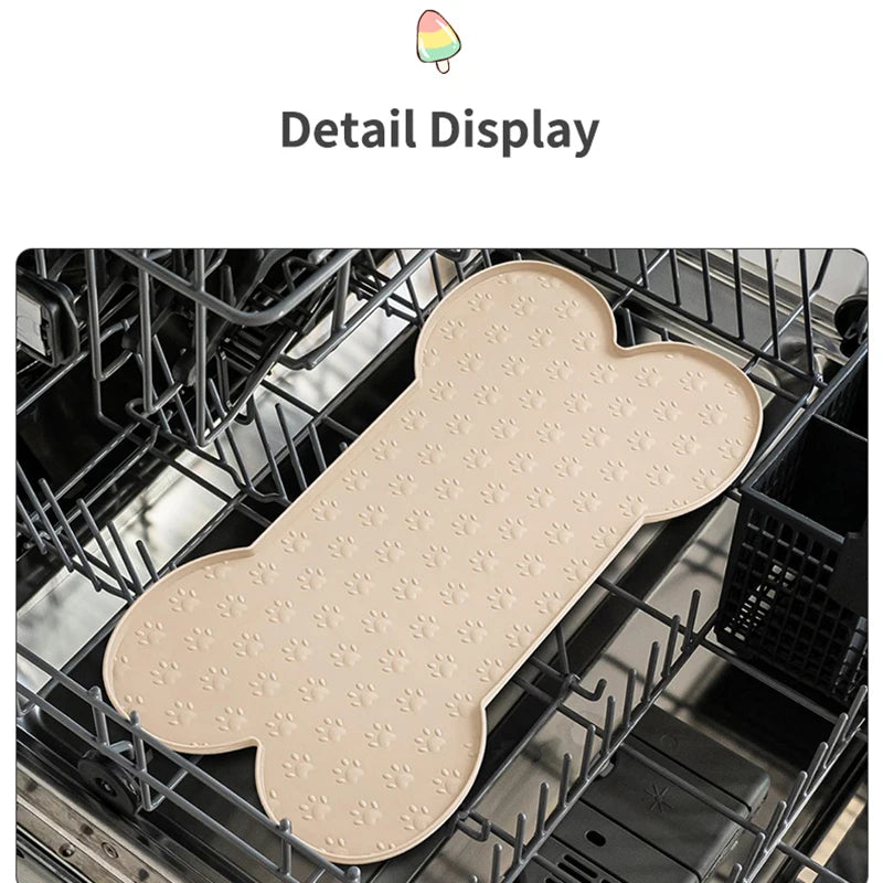 Black/apricot/pink/grey pet silicone mat, dog feeding mat, easy to clean silicone mat, dog food bowl mat, dog eating bowl mat