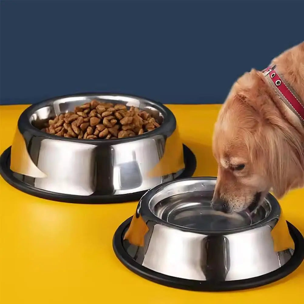 Large Capacity Cat Bowl Steel Pet Feeding Bowl Cat and Dog Food Drinking Bowl Metal Feeder Bowl and Cheap