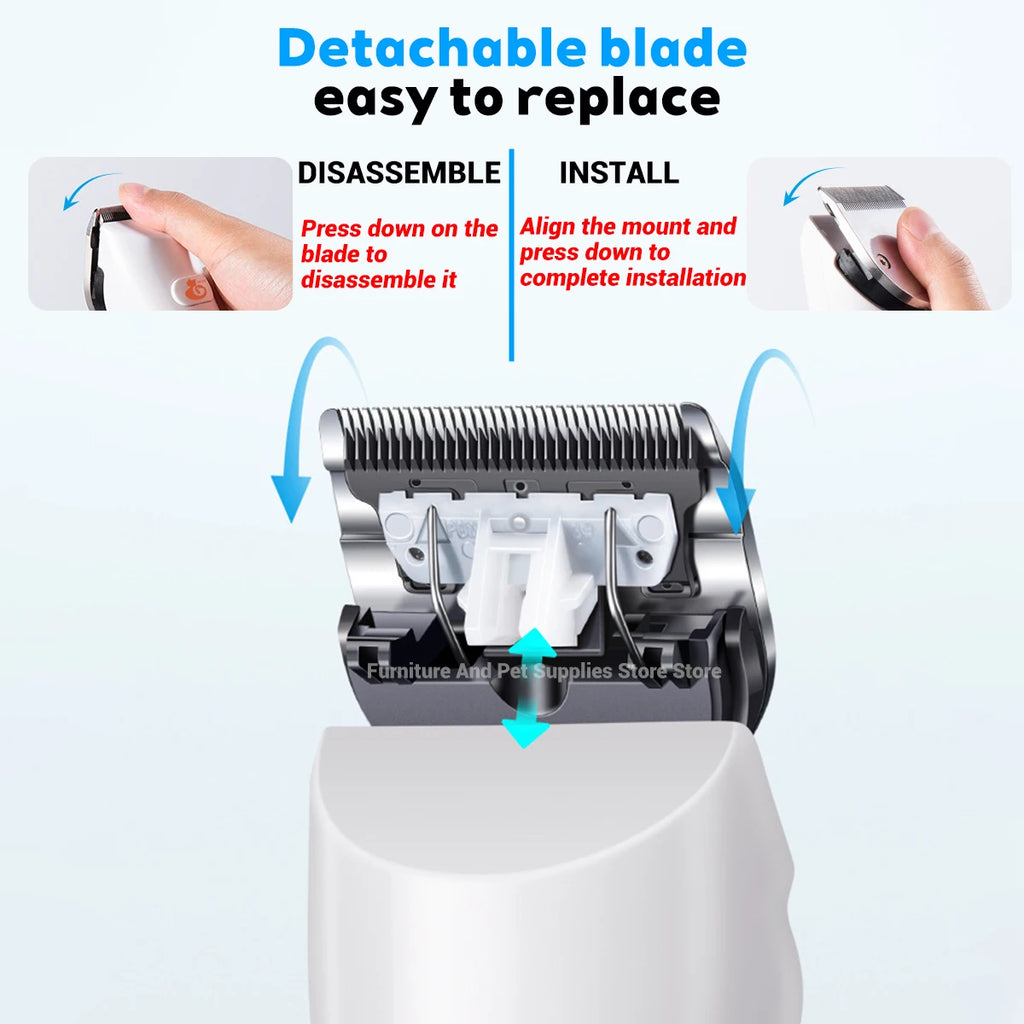 Electric Dogs Grooming Clipper Professional Hair Cutter for Pets Hair Trimmer Cordless Low Noise Shaver Cutter Machine Scissors